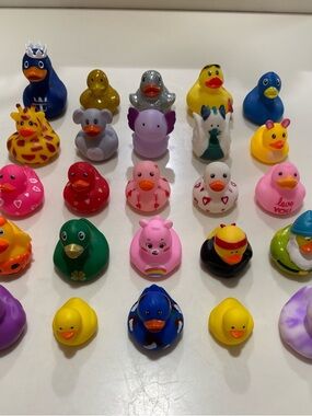 Assorted Rubber Duck Bath Toys - Colorful Kids Toy Set